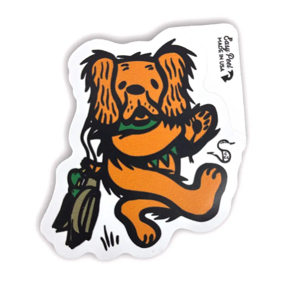 Dancing Dog - Orange Decal