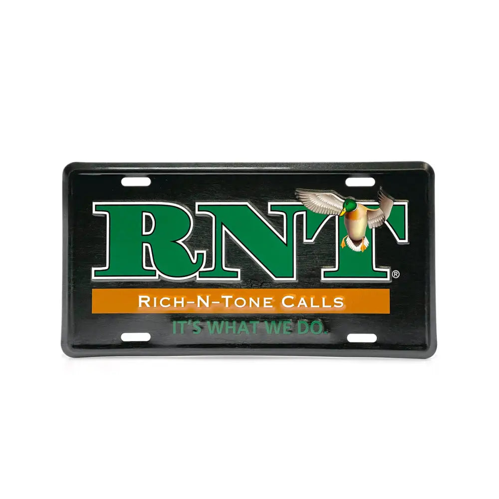 Metal RNT License Plate - RNT Logo