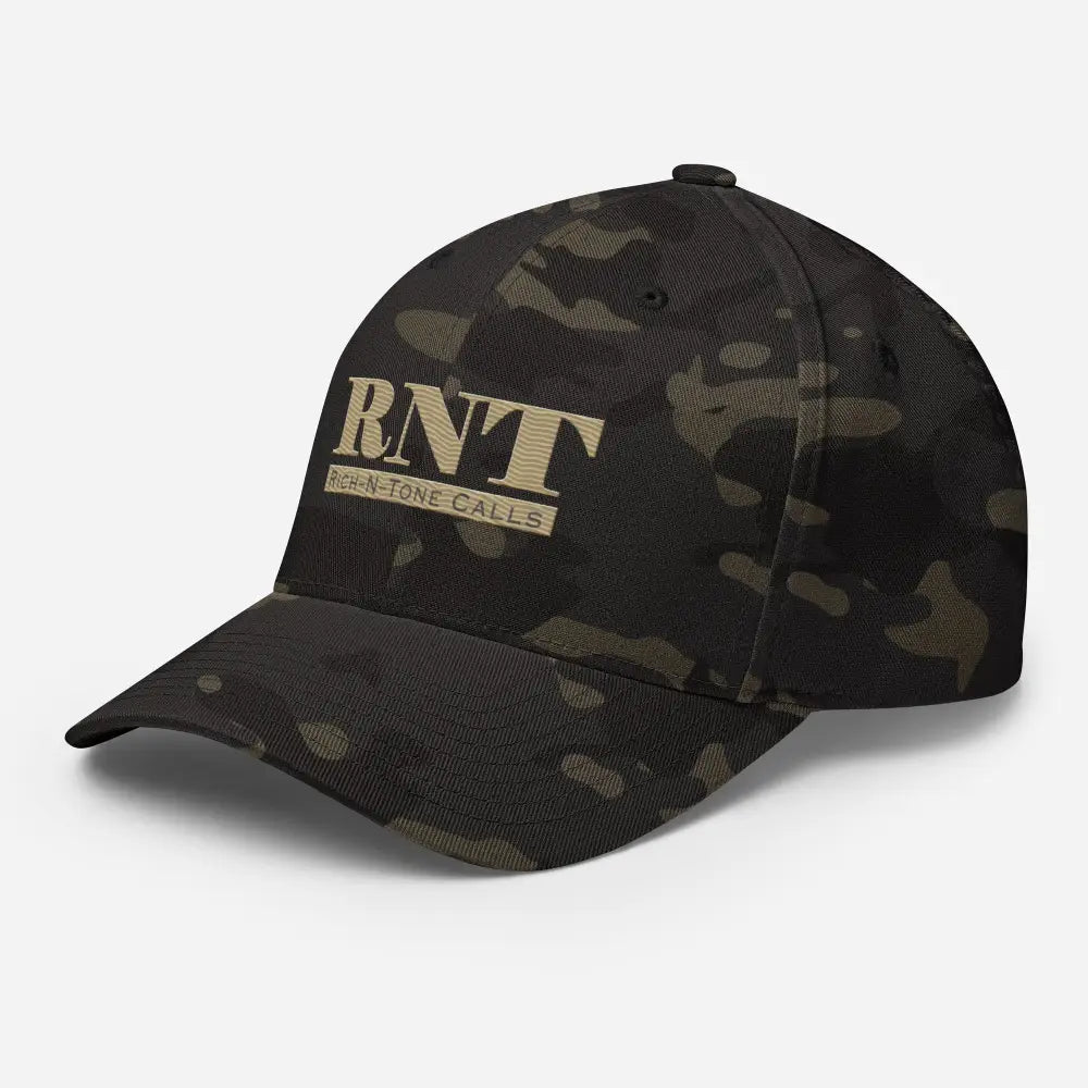 RNT Dry Earth Logo Embroidered Structured Twill Cap - Stretch Fit - Multicam Black / S/M