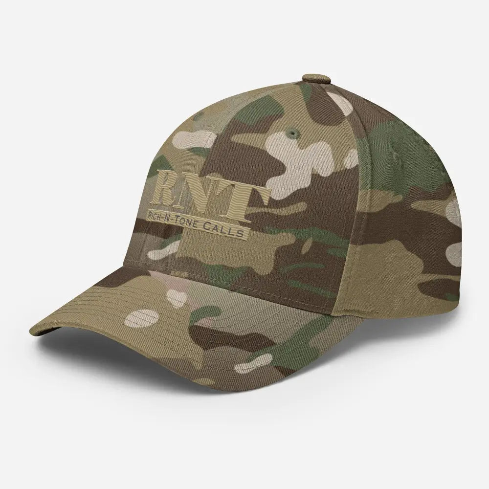 RNT Dry Earth Logo Embroidered Structured Twill Cap - Stretch Fit - Multicam Green / S/M