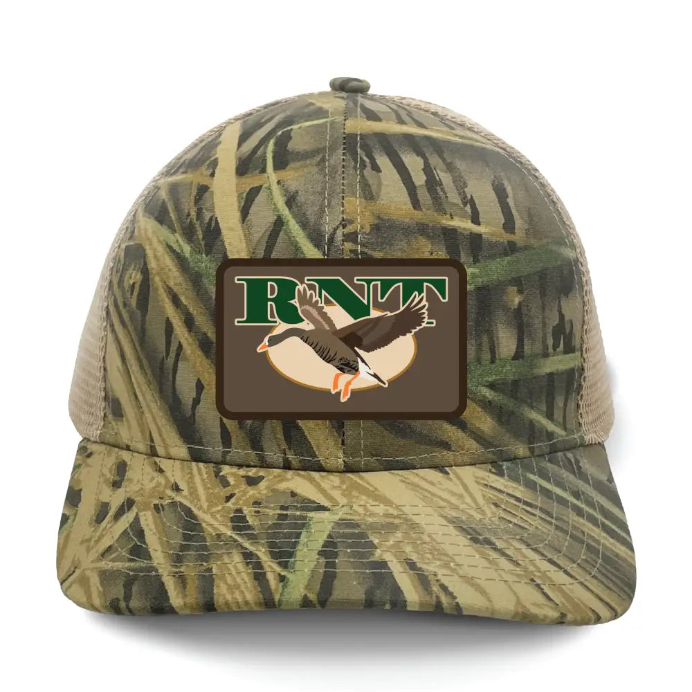 RNT Specklebelly Logo Cap – Shadowgrass Camo & Slate