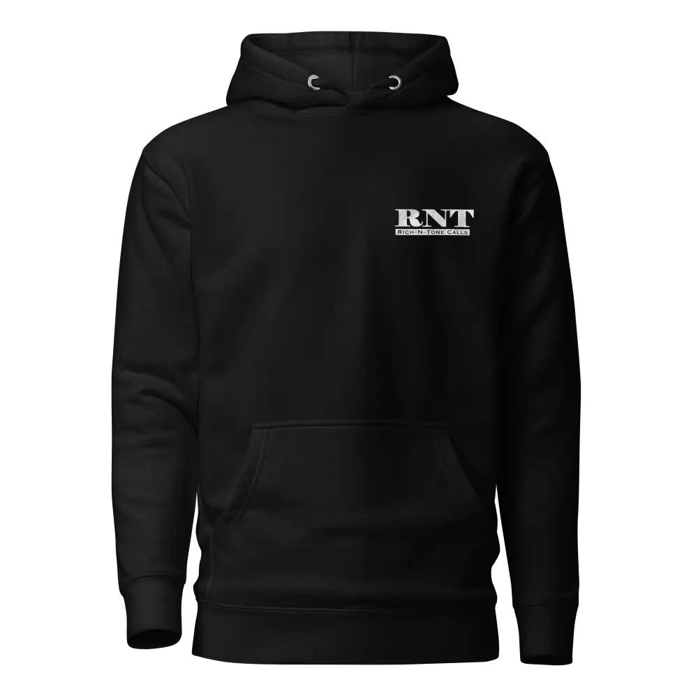 RNT White Logo - Unisex Hoodie - Black / S