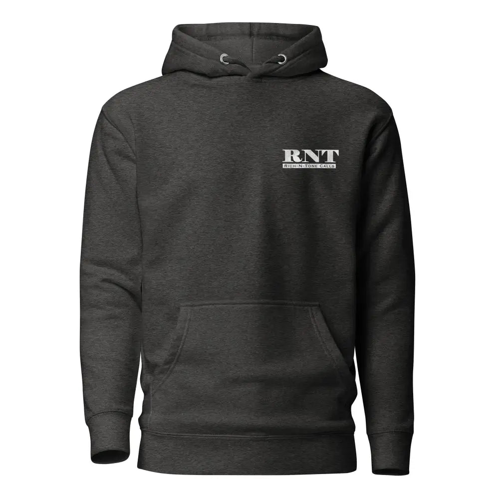 RNT White Logo - Unisex Hoodie - Charcoal Heather / S