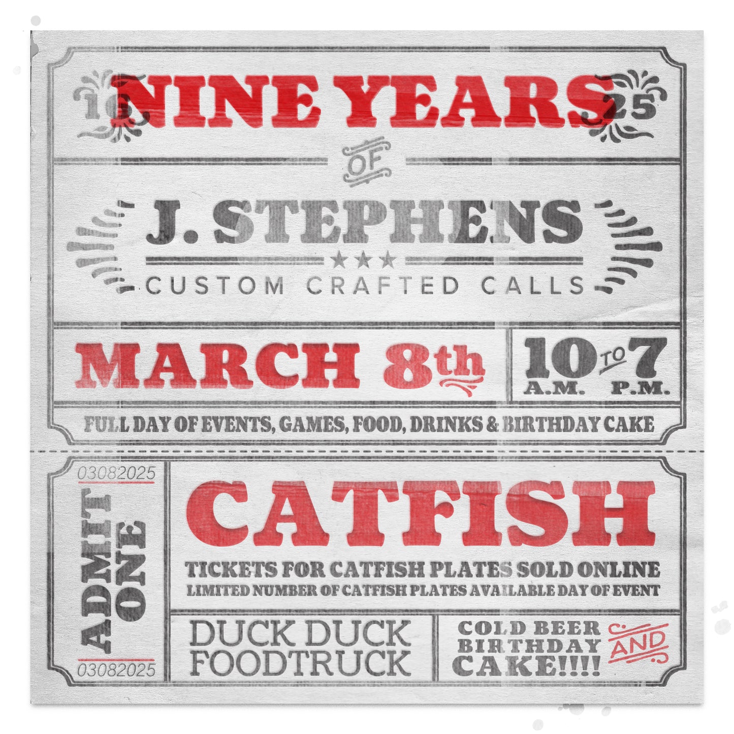 Catfish Dinner Ticket - March 8th, 2025 | 10 AM – 7 PM