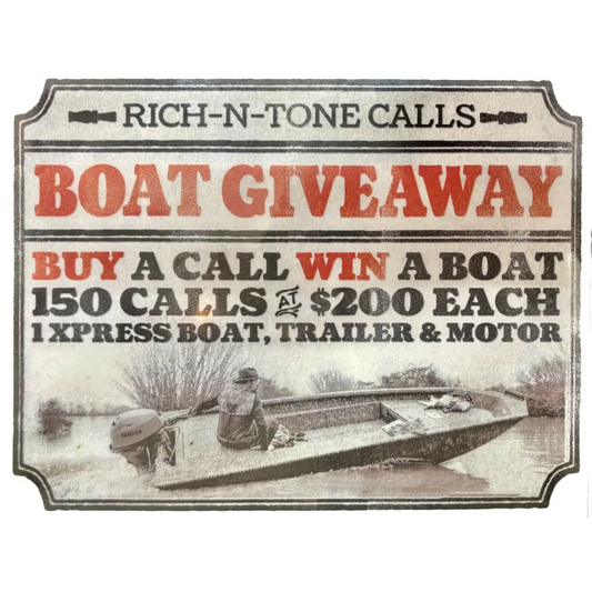 Buy Any of These Calls | Win a Boat - WINNER MUST PICK UP BOAT IN STUTTGART AR