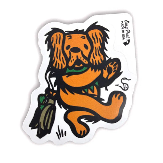 Dancing Dog - Orange Decal
