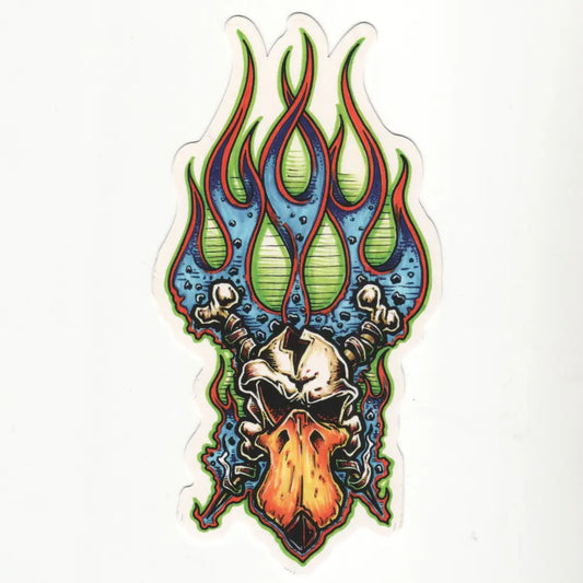 Flaming Skull Decal