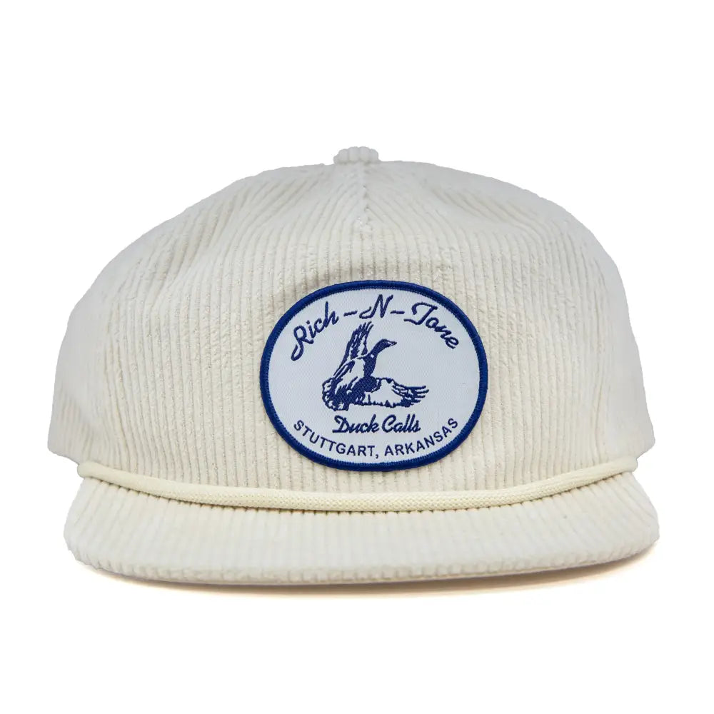 Ivory Corduroy Patch Hat