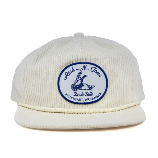 Ivory Corduroy Patch Hat