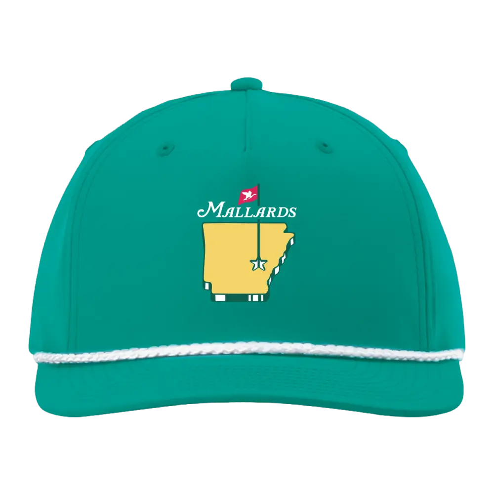 Mallards- 5 Panel Classic Rope Hat - Green