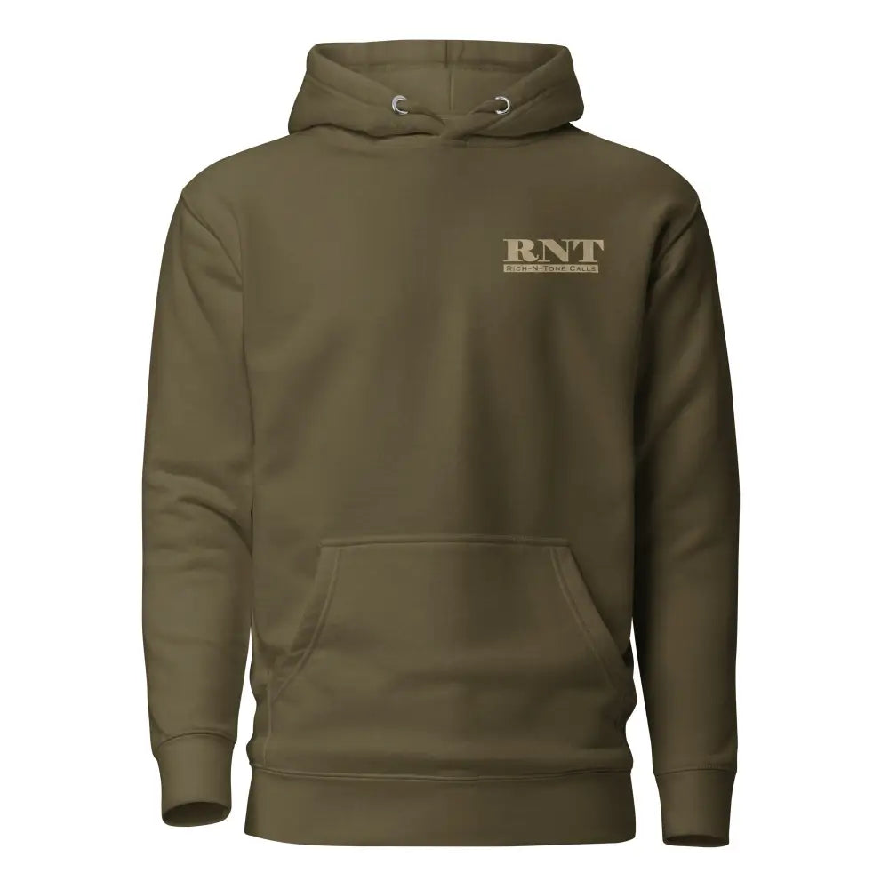 RNT Dry Earth Logo - Unisex Hoodie - Military Green / S