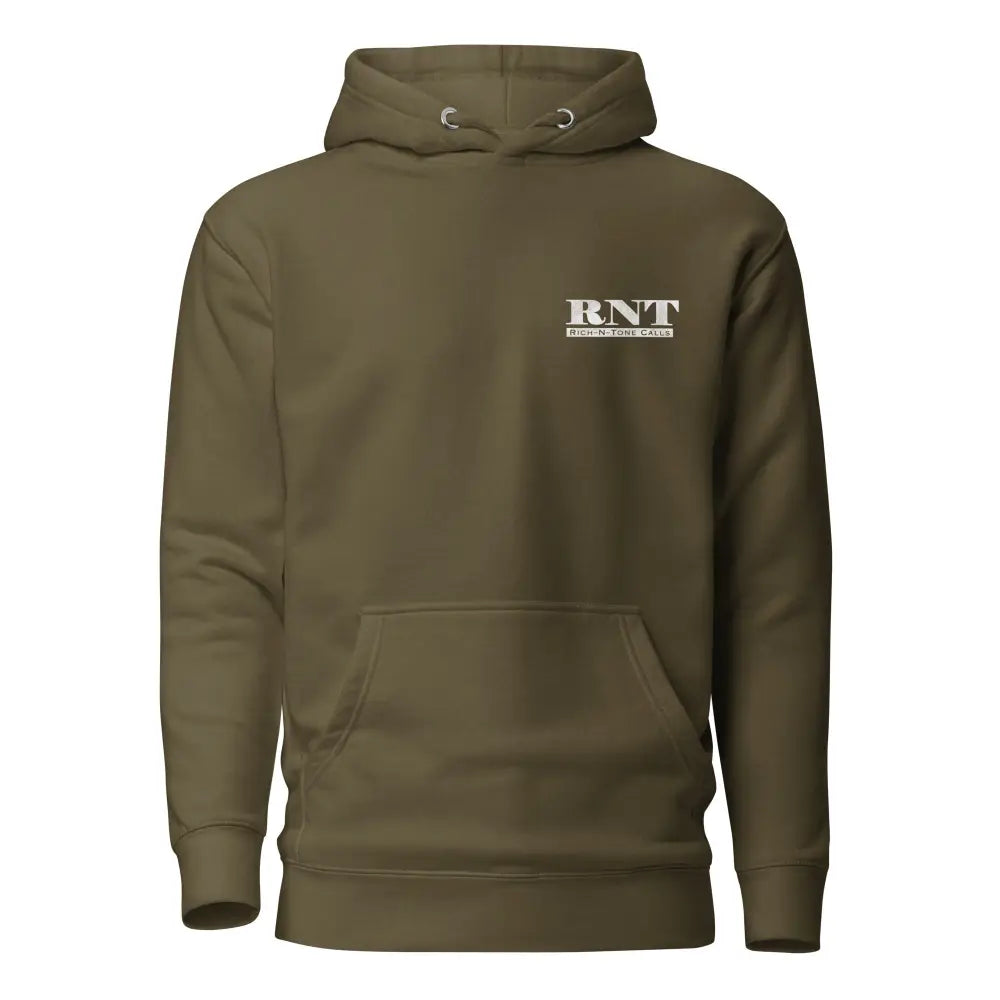 RNT White Logo - Unisex Hoodie - Military Green / S