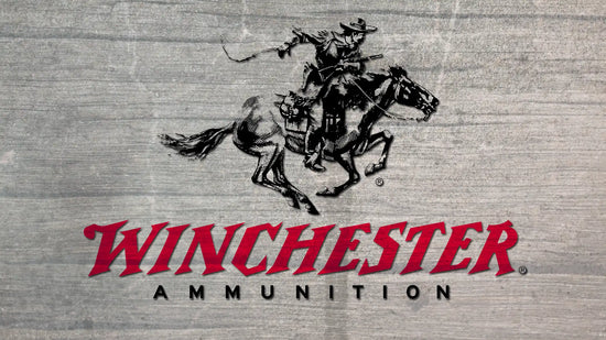Winchester Ammunition logo with a cowboy on horseback.